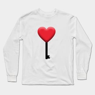 the key of heart valentine's day  gift Long Sleeve T-Shirt